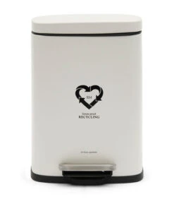 Afvalbak Prullenbak Badkamer 5 Liter - Recycling S - Wit