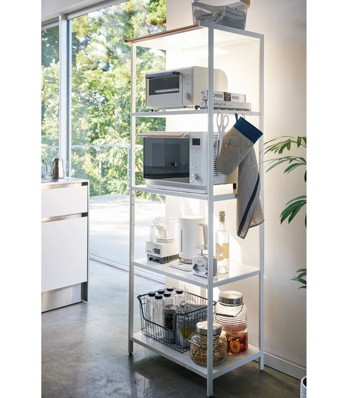 Yamazaki 5-Tiered Storage Rack - Tower - White 2 Yamazaki 5-Tiered Storage Rack - Tower - White - Afbeelding 2