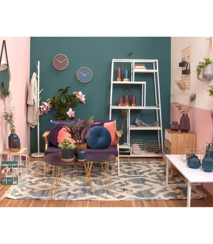 Leitmotiv Kapstok Fushion - Wit Met Rubber, Hout - 177x28cm 2 Leitmotiv Kapstok Fushion - Wit Met Rubber, Hout - 177x28cm - Afbeelding 2