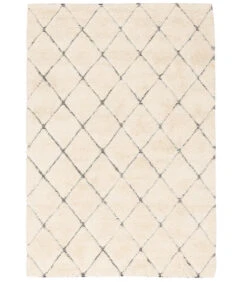 Nature Vloerkleed Shaggy Wool Linea Lozenges