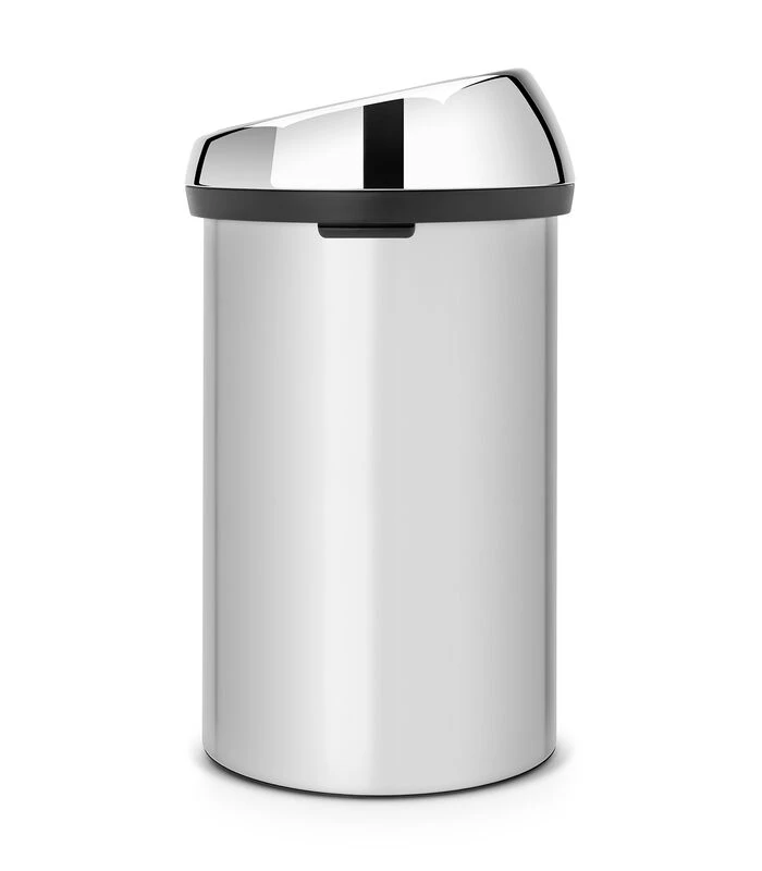 Brabantia Touch Bin, 60L, Metallic Grey / Brilliant Steel 2 Brabantia Touch Bin, 60L, Metallic Grey / Brilliant Steel - Afbeelding 2