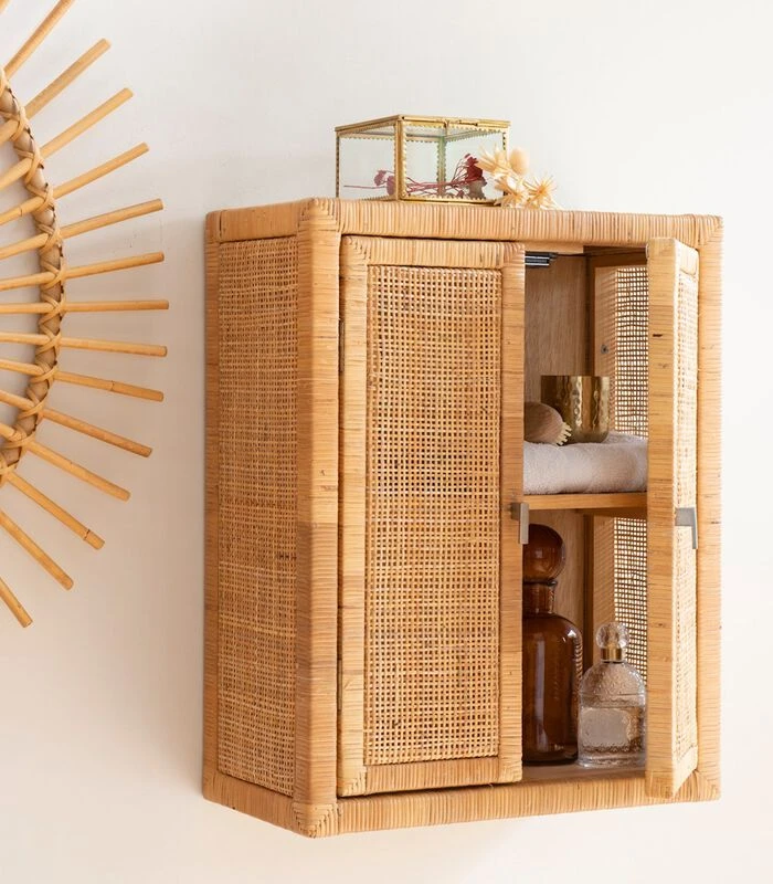 SAIGON Kleine Rotan Rieten Kast 4 SAIGON Kleine Rotan Rieten Kast - Afbeelding 4