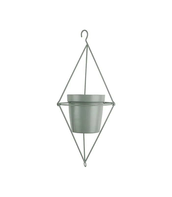 PRESENT TIME Hangende Plantenpot Spatial Diamond - IJzer Jade Groen - 13x12cm 2 PRESENT TIME Hangende Plantenpot Spatial Diamond - IJzer Jade Groen - 13x12cm - Afbeelding 2