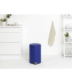 Brabantia NewIcon Pedaalemmer, 20 Liter - Mineral Powerful Blue -Dagelijkse Boodschappen Winkel dbec5870467b4ec58fe311b55301d507
