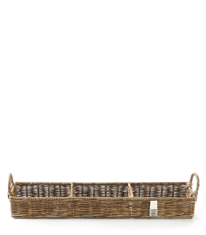 Opbergmanden - Rustic Rattan Rectangular Basket - Bruin 1 Opbergmanden - Rustic Rattan Rectangular Basket - Bruin