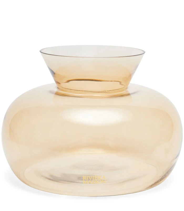 Glazen Vaas, Luxe Bloemenvaas Warm Glas - Aramis - Lichtbruin 1 Glazen Vaas, Luxe Bloemenvaas Warm Glas - Aramis - Lichtbruin