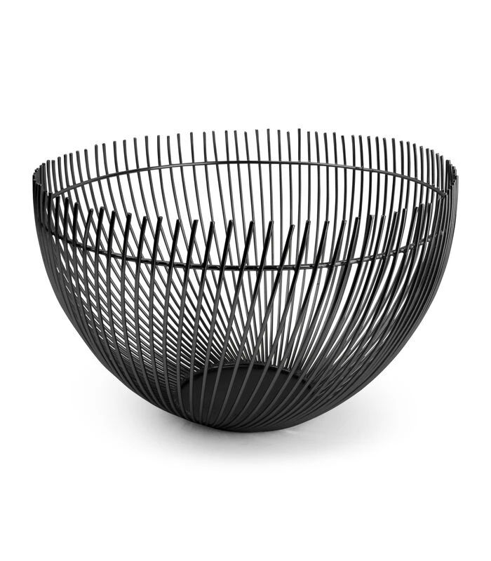 Draadmand 30xH18cm Zwart Twisted Iris 2 Draadmand 30xH18cm Zwart Twisted Iris - Afbeelding 2