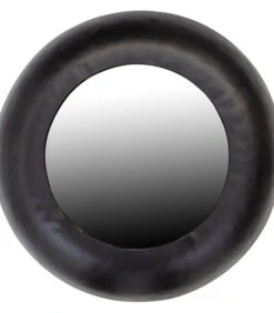 Exclusive Wolf Spiegel - Metaal - Zwart - 50x50x7