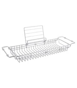 PRESENT TIME Badrek Caddy - IJzer Chroom - 61-81x18x7cm -Dagelijkse Boodschappen Winkel e0794bd804c94633b64478dd17da7fc4