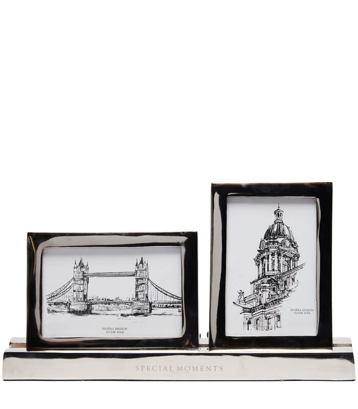 Fotolijst Staand Liggend - Double - Zilver/ Glans - 10x15 & 15x10 CM 1 Fotolijst Staand Liggend - Double - Zilver/ Glans - 10x15 & 15x10 CM