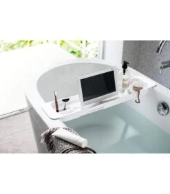 Yamazaki Extendable Bathtub Tray - Tower - White -Dagelijkse Boodschappen Winkel e5c2ab5eb7874d88a85037af581454a5