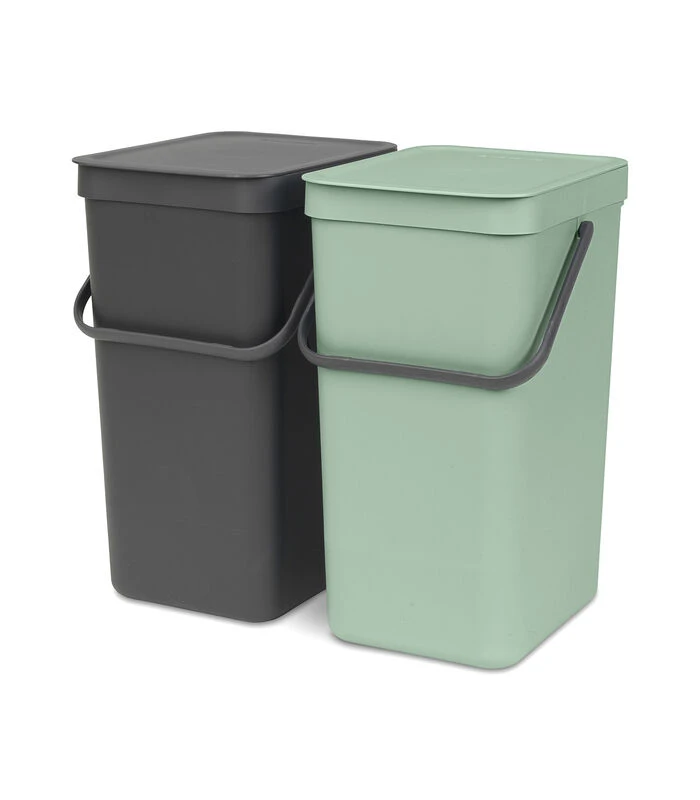 Brabantia Sort & Go Inbouwemmer, 2 X 16 Liter 1 Brabantia Sort & Go Inbouwemmer, 2 X 16 Liter