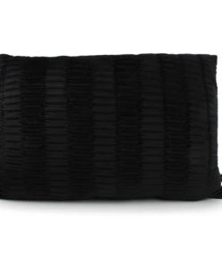 Kussen 60x40cm Velvet Zwart Misa