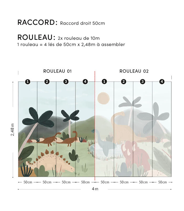 SUNNY Behang Wanddecoratie - Coole Dinosaurussen 4 SUNNY Behang Wanddecoratie - Coole Dinosaurussen - Afbeelding 4