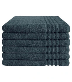 Handdoek 70x140 Cm Donkerblauw - 6 Stuks