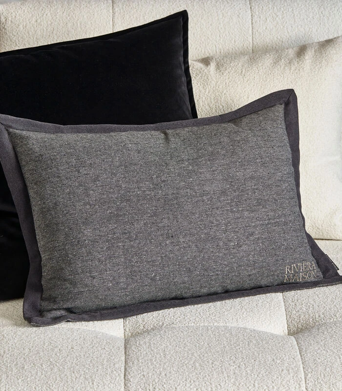 Kussensloop RM Flori Zwart - 65x45 Cm 2 Kussensloop RM Flori Zwart - 65x45 Cm - Afbeelding 2