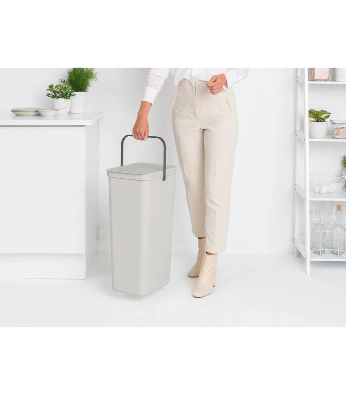 Brabantia Sort & Go Afvalemmer, 40 Liter - Light Grey 3 Brabantia Sort & Go Afvalemmer, 40 Liter - Light Grey - Afbeelding 3