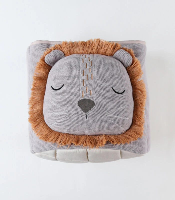 Bio Jacquard Gebreide Opbergmand, Grijs 1 Bio Jacquard Gebreide Opbergmand, Grijs