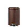 Brabantia NewIcon Pedaalemmer, 20 Liter - Mineral Cosy Brown
