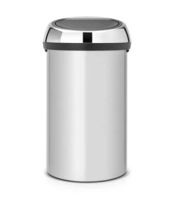 Brabantia Touch Bin, 60L, Metallic Grey / Brilliant Steel