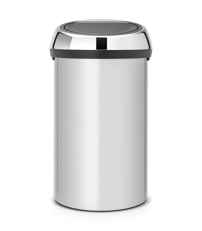 Brabantia Touch Bin, 60L, Metallic Grey / Brilliant Steel 1 Brabantia Touch Bin, 60L, Metallic Grey / Brilliant Steel