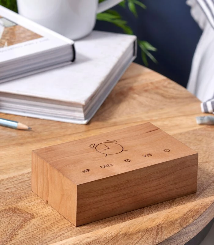 Flip Click Clock Wekker - Kersen/LED Wit 4 Flip Click Clock Wekker - Kersen/LED Wit - Afbeelding 4