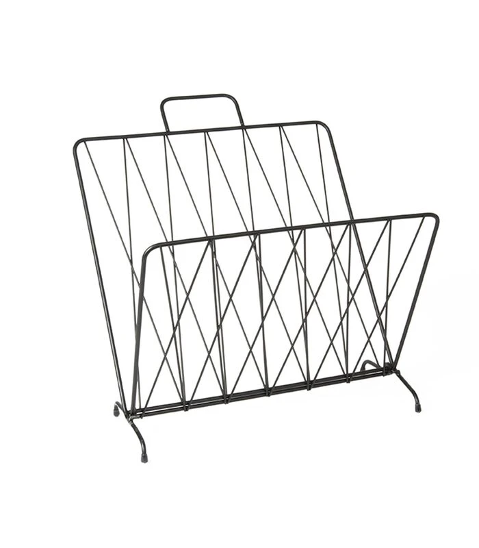 PRESENT TIME Tijdschriftenrek Diamond Raster - Metaal Mat Zwart - 40x26,5x45cm 4 PRESENT TIME Tijdschriftenrek Diamond Raster - Metaal Mat Zwart - 40x26,5x45cm - Afbeelding 4