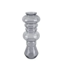 PRESENT TIME Vaas Morgana - Glas Donker Grijs - Large - 18x50cm