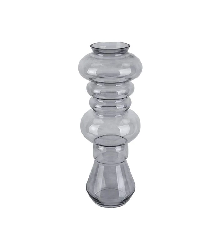 PRESENT TIME Vaas Morgana - Glas Donker Grijs - Large - 18x50cm 1 PRESENT TIME Vaas Morgana - Glas Donker Grijs - Large - 18x50cm