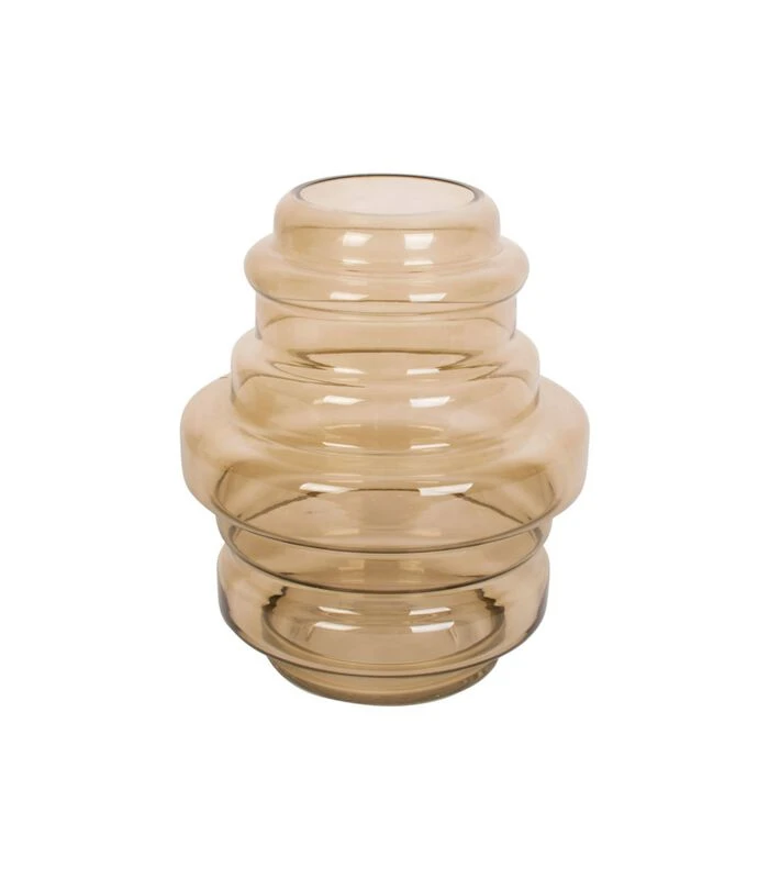 PRESENT TIME Vaas Distinct - Glas Zandbruin - Ø20x25cm 1 PRESENT TIME Vaas Distinct - Glas Zandbruin - Ø20x25cm