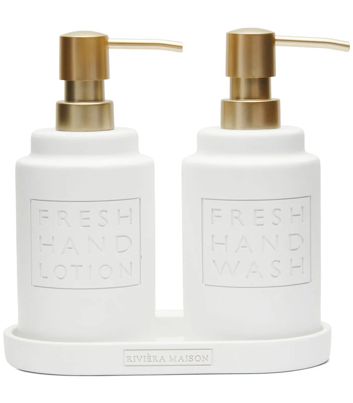 Zeeppomp, Handzeep & Dispenser Handlotion Set - Fresh - Wit - 380 ML 1 Zeeppomp, Handzeep & Dispenser Handlotion Set - Fresh - Wit - 380 ML
