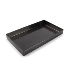 Opbergbak 28x16xH3cm Geborsteld Zwart Vanity