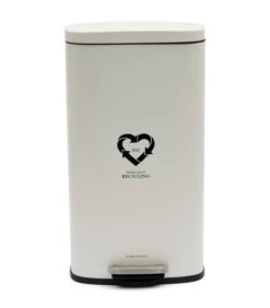 Afvalbak Prullenbak 30 Liter - Recycling L - Wit