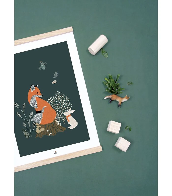 M. FOX - Kinderposter - Vos En Konijn 3 M. FOX - Kinderposter - Vos En Konijn - Afbeelding 3